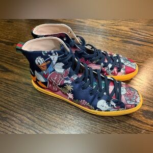 Gucci × Disney Donald Duck Jacquard Sneakers Size: 9.5